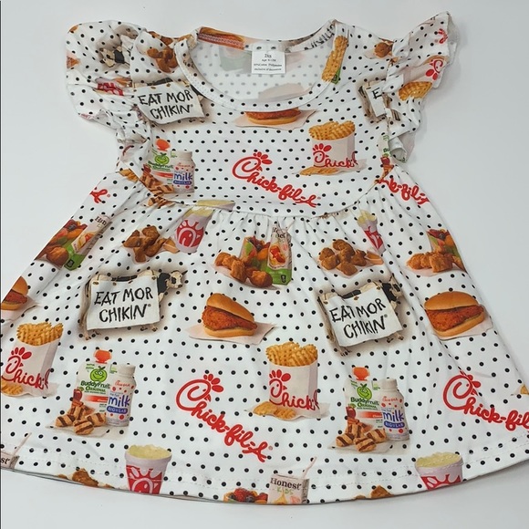 Other - 8/9 Chick fil a dress size boutique milk Silk
